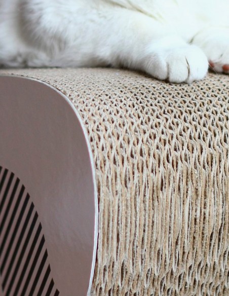 Rascador Vigo Lounge de Cartón BLANCO - Juguete para Gatos