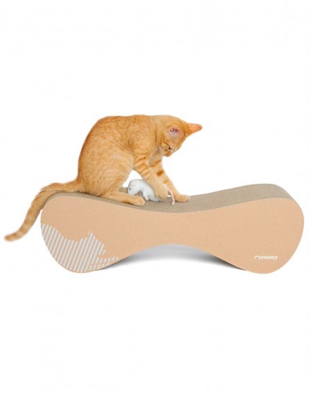 Rascador Vigo Lounge de Cartón MARRÓN - Juguete para Gatos