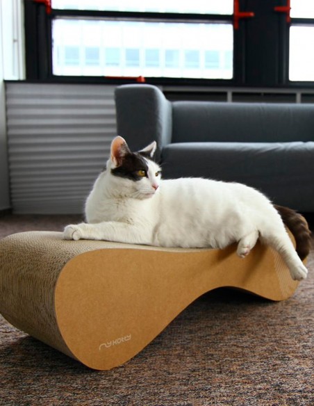 Rascador Vigo Lounge de Cartón MARRÓN - Juguete para Gatos