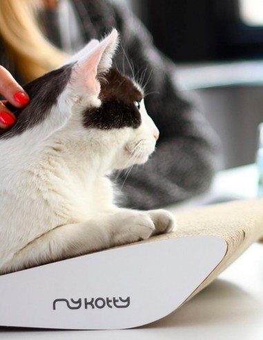 Rascador Tobi Elegante de Cartón BLANCO -...