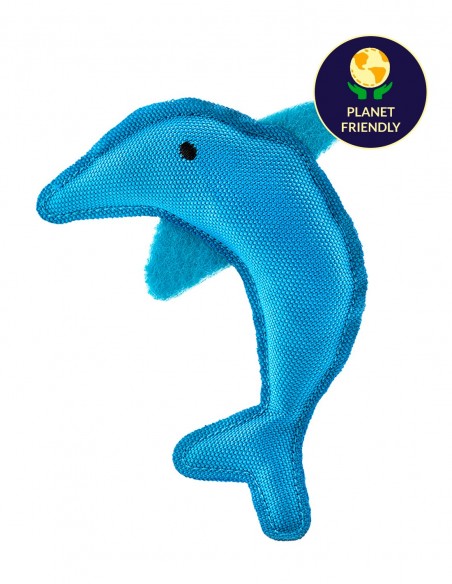 Beco Delfín de Plastico Reciclado con Catnip - Juguete para Gatos
