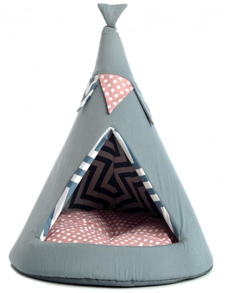 Cueva Tipi Acolchada - Para Perros y Gatos