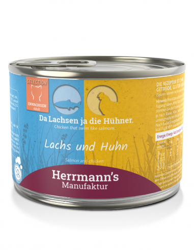 HERRMANN'S Salmón y Pollo 200g - Comida húmeda...