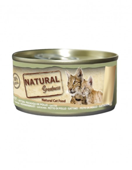 NATURAL GREATNESS Pollo y Caldo de Pollo 70g - Comida húmeda KITTEN