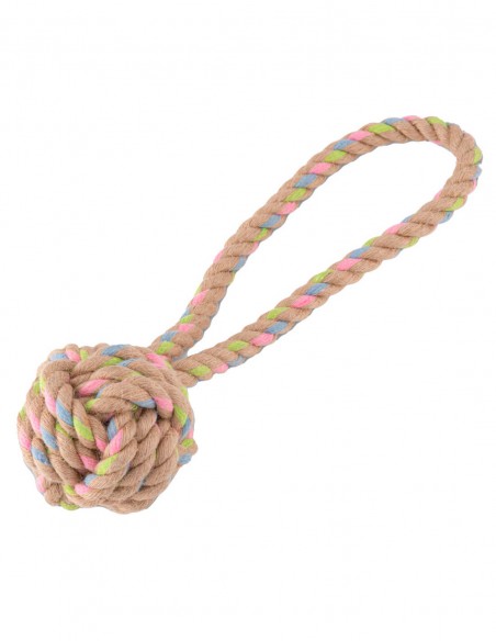 Beco Pelota con Lazo de Cañamo M - Cepillo de Dientes Natural