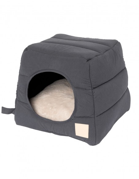 FuzzYard LIFE Cama Cueva de algodón - Slate Grey