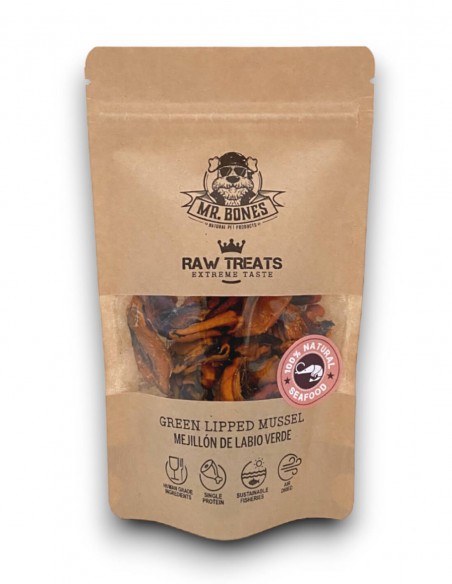 MR. BONES Mejillón de Labio Verde 45g - Snack Natural para Perros y Gatos