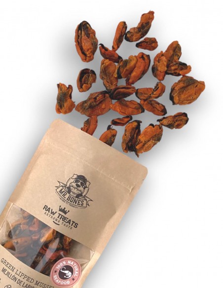 MR. BONES Mejillón de Labio Verde 45g - Snack Natural para Perros y Gatos