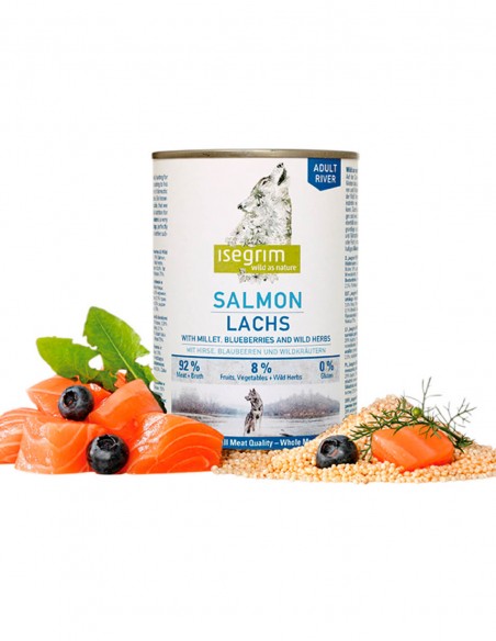 ISEGRIM Salmón y Moras 400g - Comida Húmeda para Perros