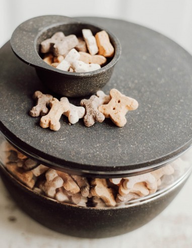 District 70 Tarro de Almacenamiento de Bambú Negro