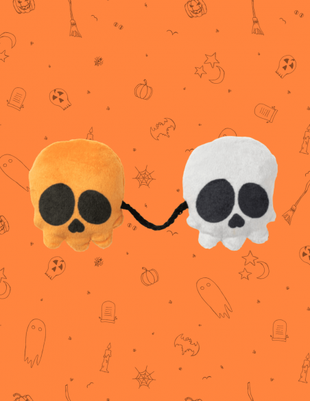 FuzzYard Halloween Cat Toy - Scully & Sully Skeleton String